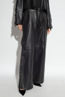 forte forte BLACK Leather trousers