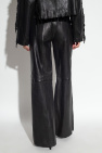 forte forte BLACK Leather trousers