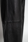 forte forte BLACK Leather trousers