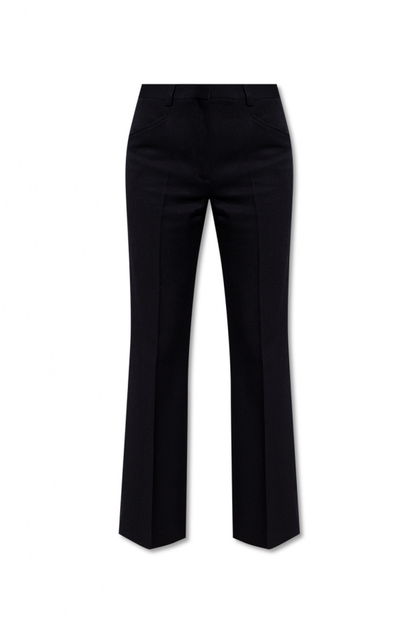 Victoria Beckham Woolen pleat-front Pink trousers