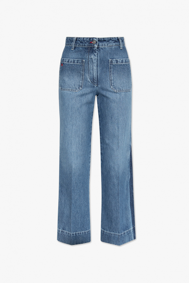Victoria Beckham ICON DENIM Poppy high-waisted wide leg jeans