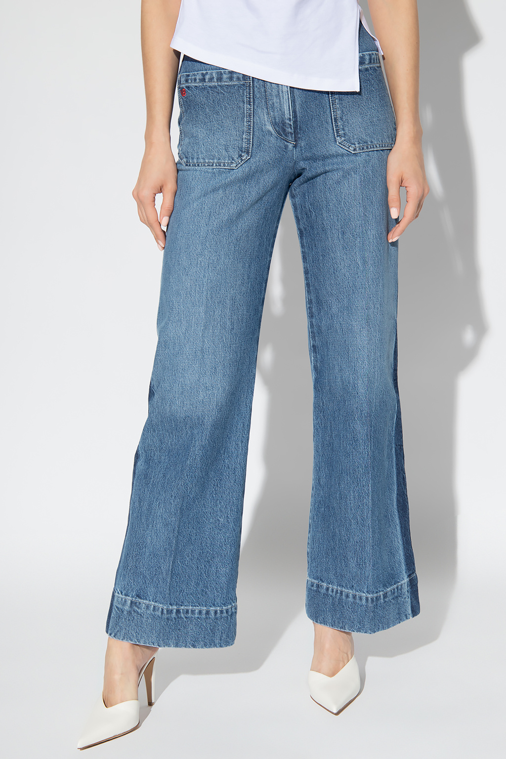 Victoria Beckham ICON DENIM Poppy high-waisted wide leg jeans