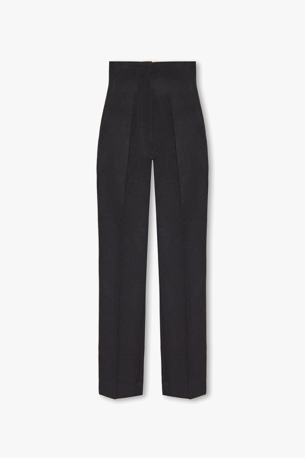 Victoria Beckham Pleat-front trousers Wear with high-rise