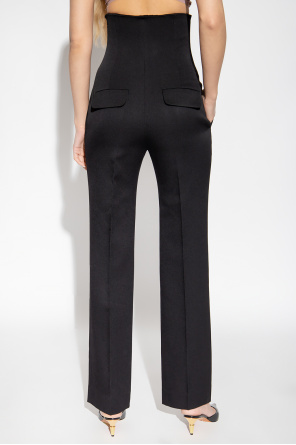 Victoria Beckham Pleat-front trousers with high-rise