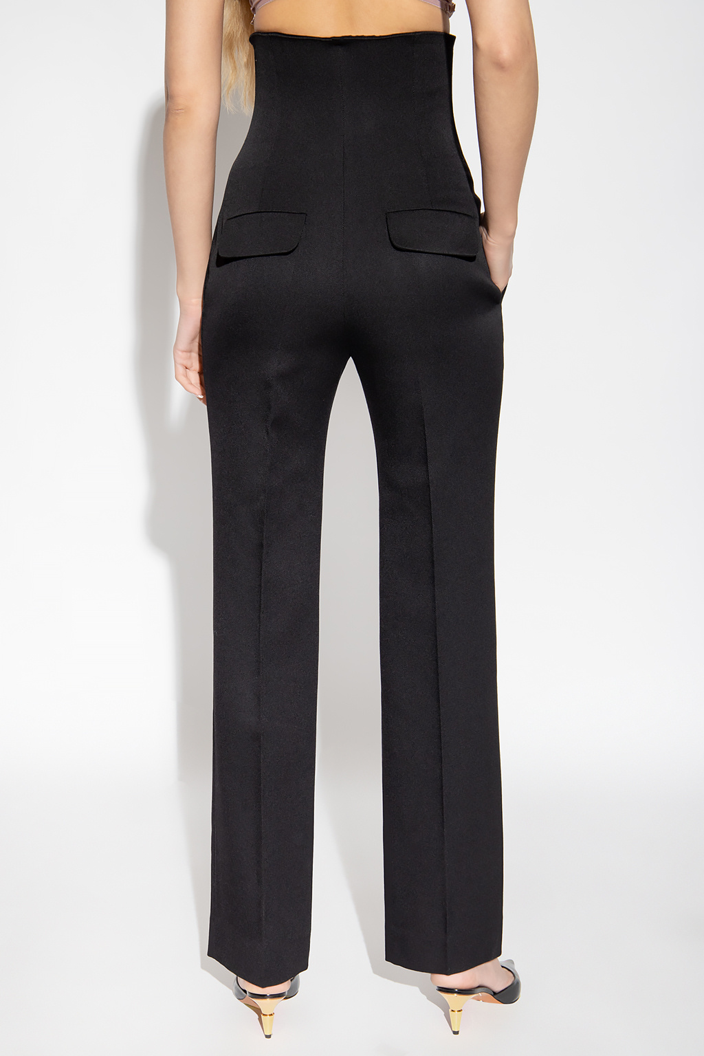 Victoria Beckham Pleat-front trousers with high-rise