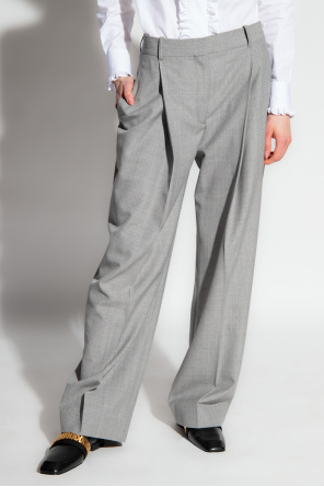 Victoria Beckham Wool pleat-front diesel trousers
