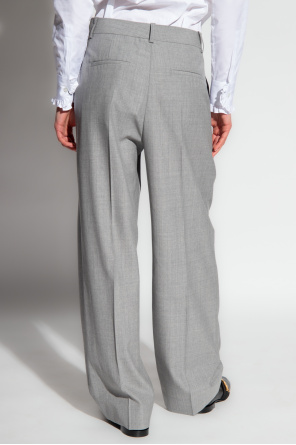 Victoria Beckham Wool pleat-front trousers