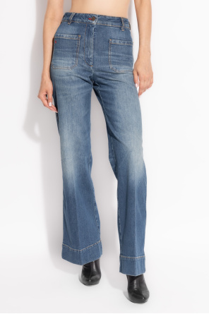 Victoria Beckham Jeansy z logo