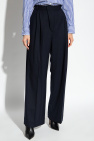 Victoria Beckham NAVY BLUE Pleat-front trousers