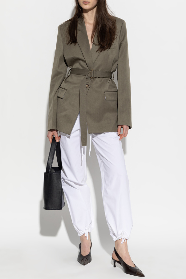 Victoria Beckham Spodnie o luźnym kroju ze ściąganymi nogawkami