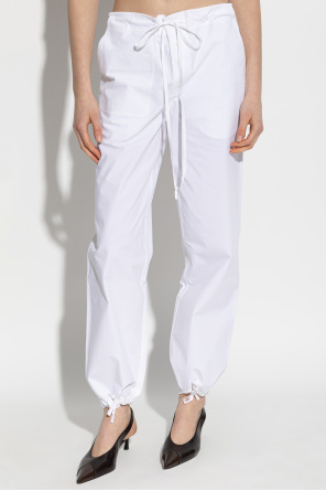 Victoria Beckham Spodnie o luźnym kroju ze ściąganymi nogawkami