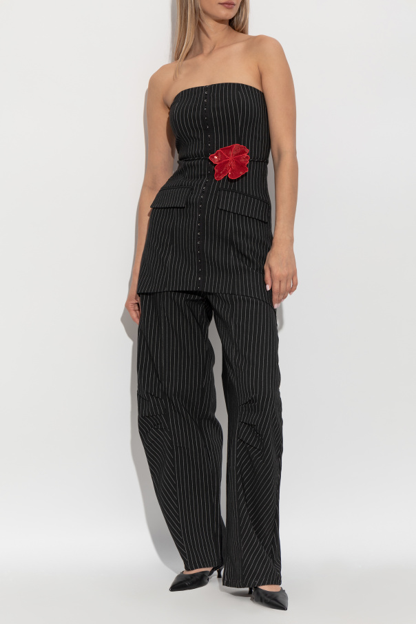 ROTATE Striped Pattern Pants