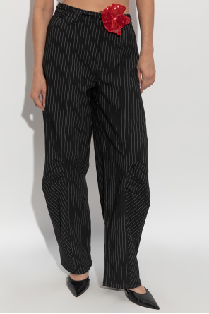 ROTATE Striped Pattern Trousers