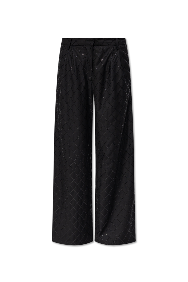 ROTATE Trousers with shimmering sequins