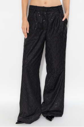 ROTATE Trousers with shimmering sequins