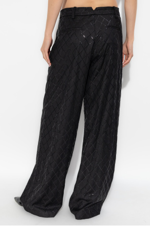 ROTATE Trousers with shimmering sequins