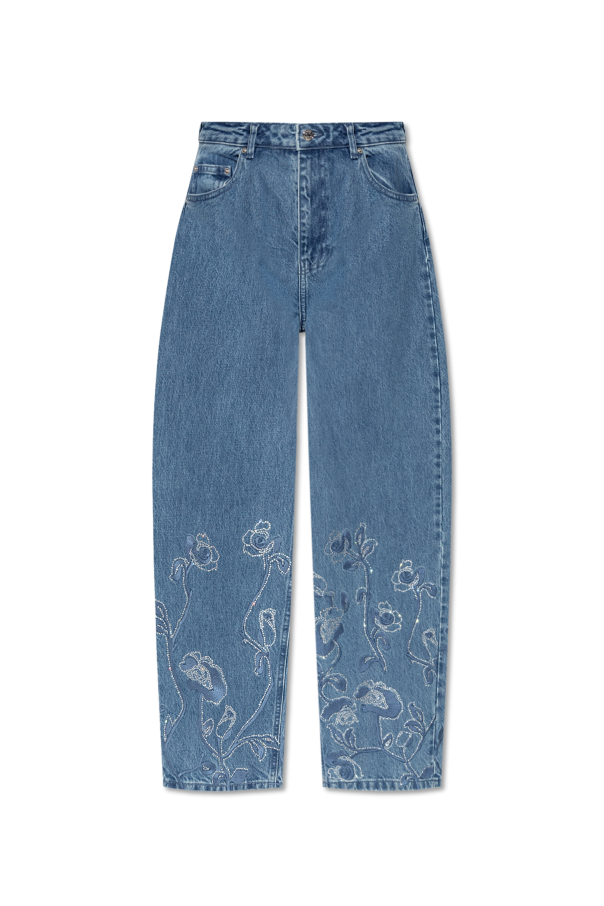 ROTATE Jeans with shimmering sequins