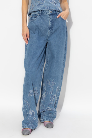 ROTATE Jeans with shimmering sequins