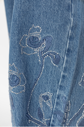 ROTATE Jeans with shimmering sequins