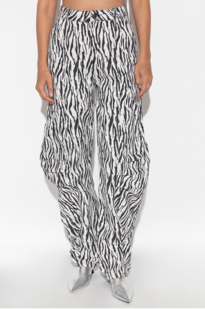 ROTATE Hose mit Animal-Print