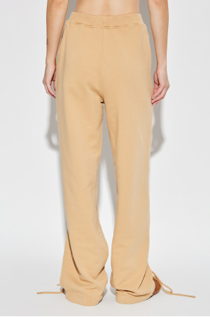 ROTATE Spodnie dresowe przeplatane trokami