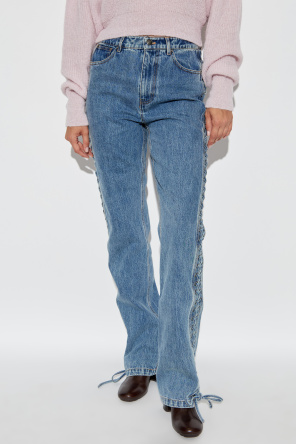 ROTATE Jeans mit Bindegürtel