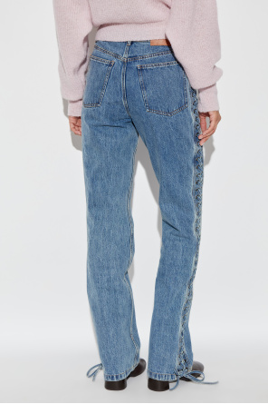 ROTATE Jeans mit Bindegürtel