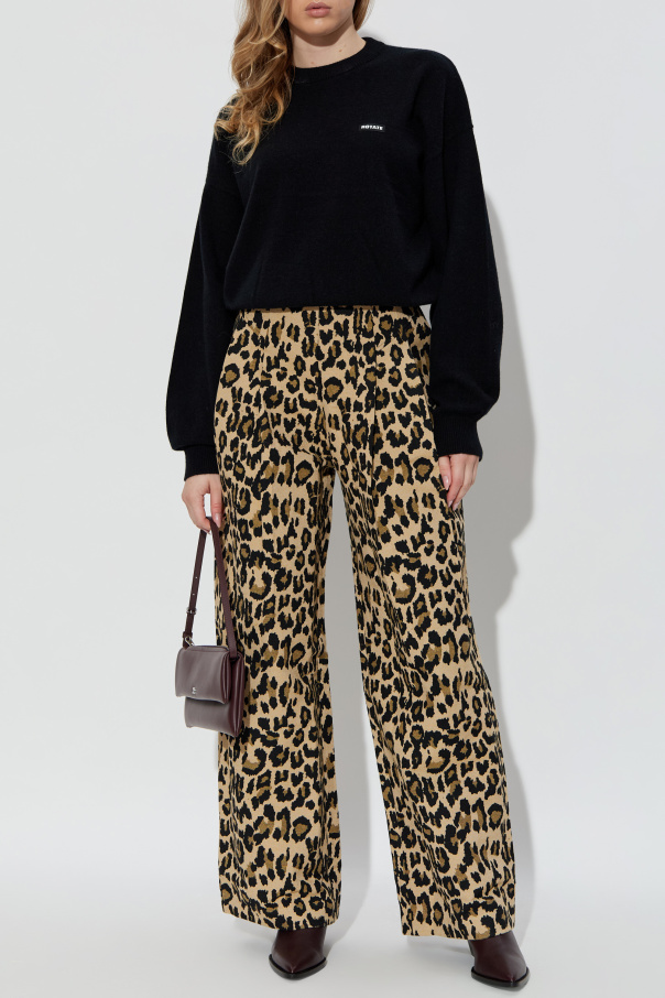 ROTATE Pantalones con estampado animal