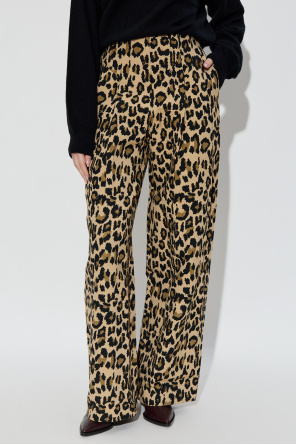 ROTATE Pantalones con estampado animal