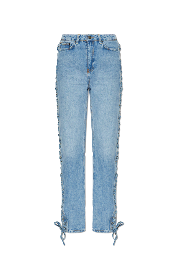 Jeans with decorative tie od ROTATE
