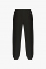 Woman's Track Black Leatheret Pants With Logo