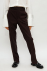BITE Studios BROWN Wool pleat-front trousers