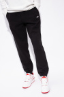 Stussy stripe-trim cashmere track pants Neutrals