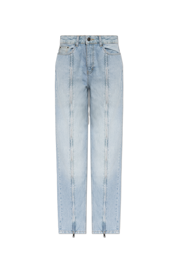 Jeans with sewn-in zippers in the legs od ROTATE