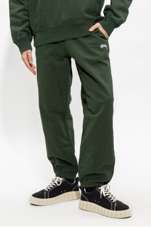 Stussy high waist tailored shorts Green