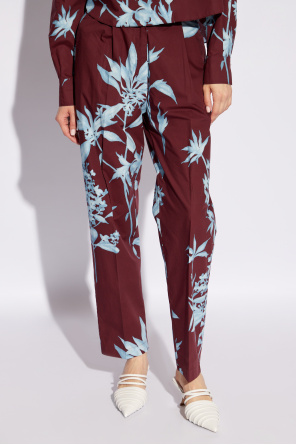 forte_forte Trousers with floral motif