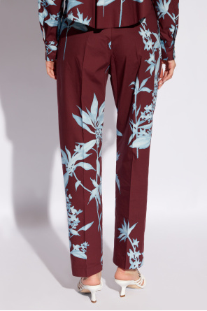 forte_forte Trousers with floral motif