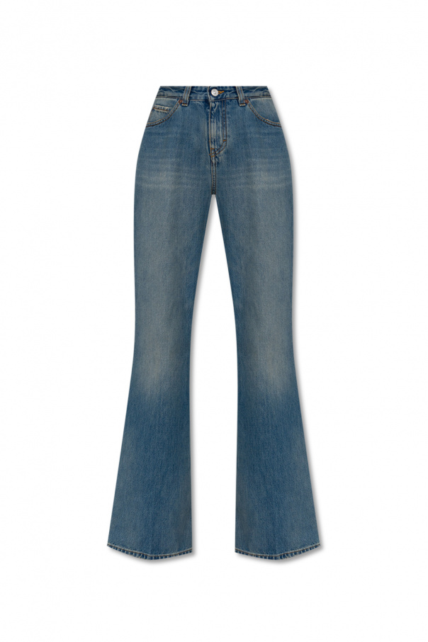 Victoria Beckham Marine Serre moon-print straight-leg jeans