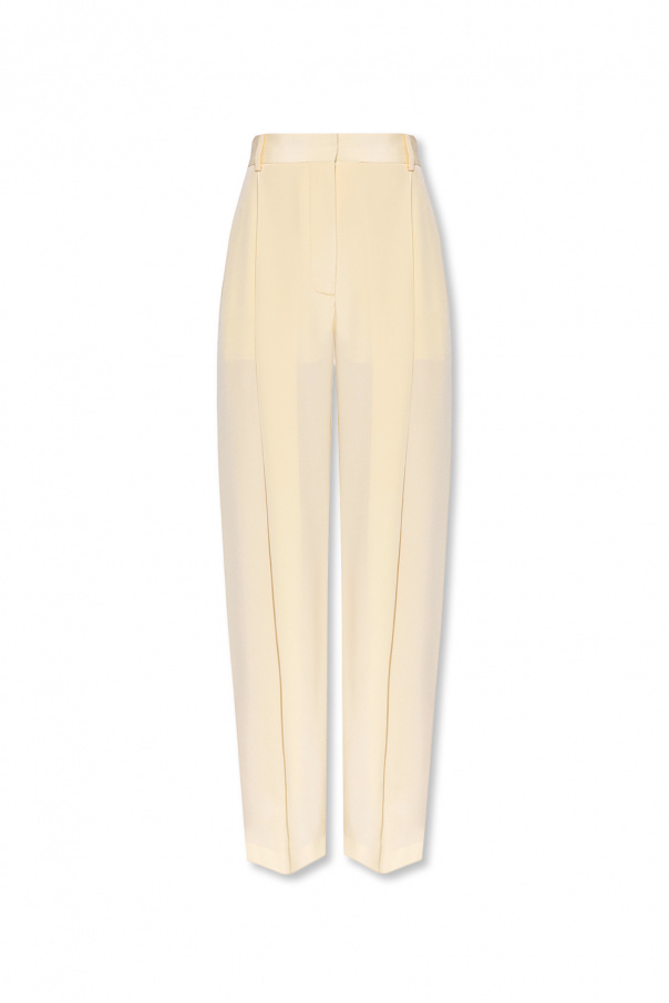 Victoria Beckham Pleated silk Accelerate trousers