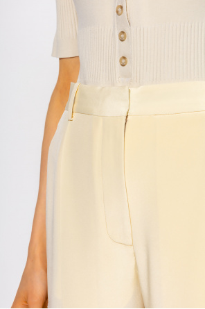 Victoria Beckham Pleated silk Woman trousers