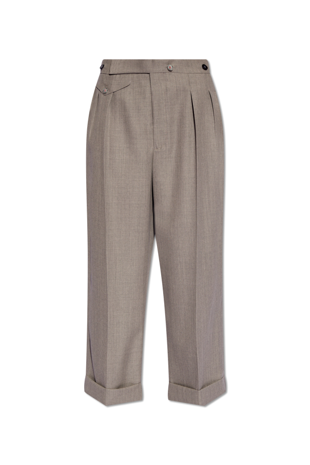 Victoria Beckham Pleat-front wool trousers