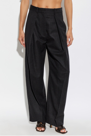 Victoria Beckham Wool pleated trousers