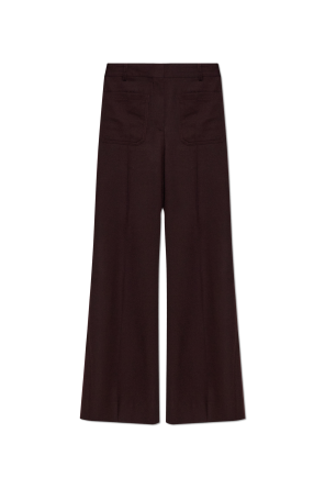 Wool trousers with pockets