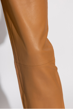 long-sleeved tiered skirt dress Viola ‘Taz’ leather trousers