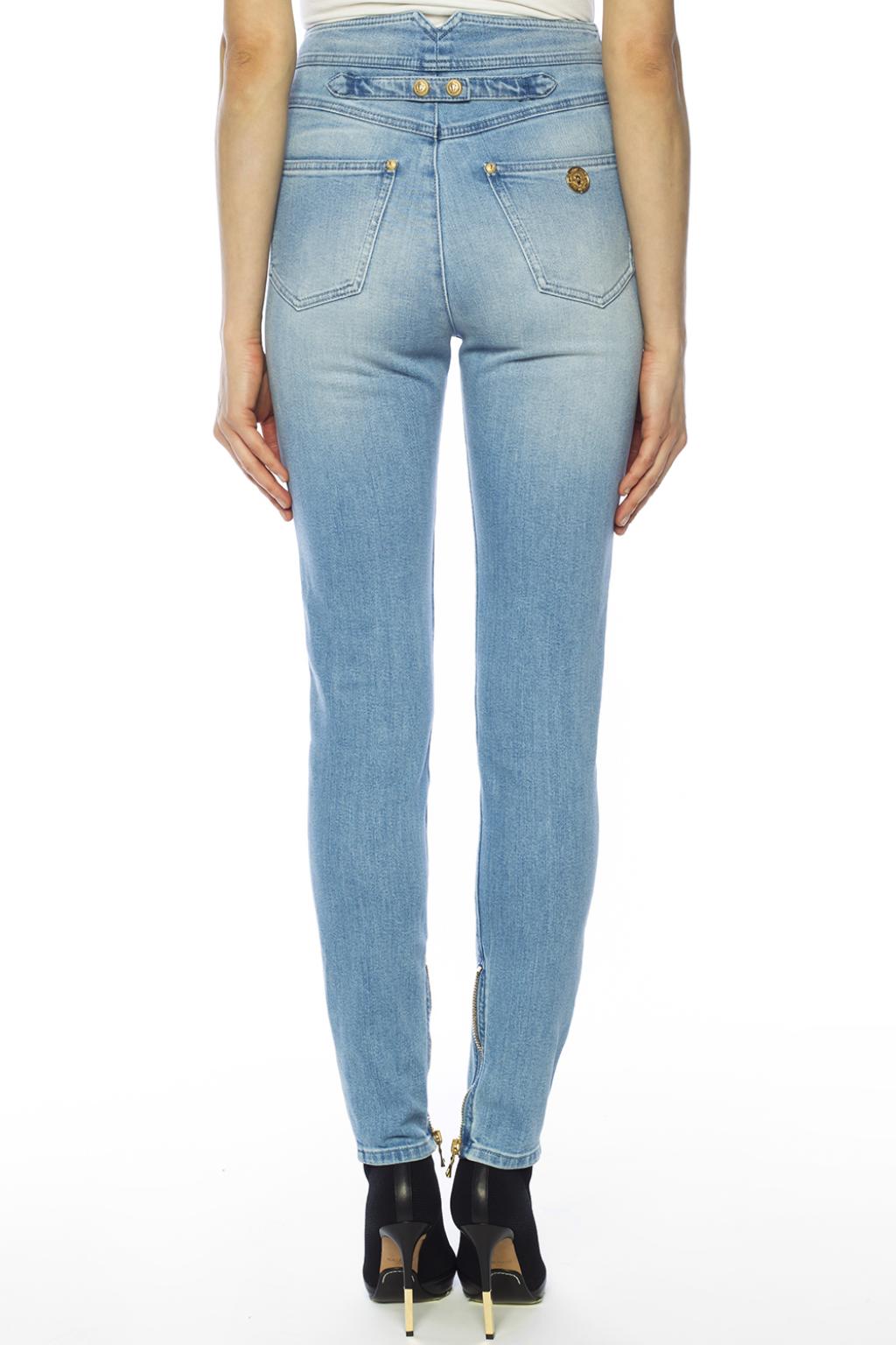 balmain high waisted jeans