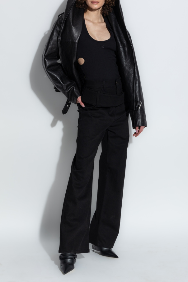 Courrèges Jeans mit ausgestellten Beinen