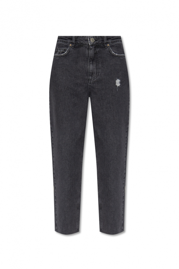 Noisy May Petite Vormgevende jeans met hoge taille in zwart ‘Venice’ jeans