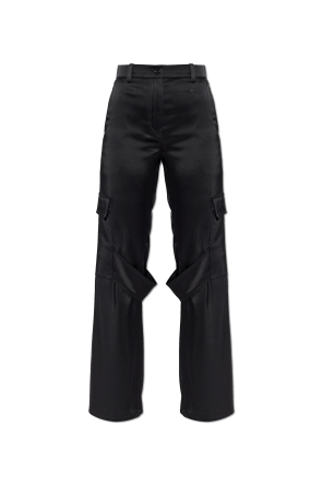 Satin cargo pants