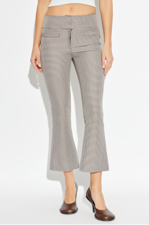 Courrèges Spodnie ze wzorem w pepitkę