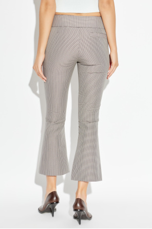 Courrèges Spodnie ze wzorem w pepitkę
